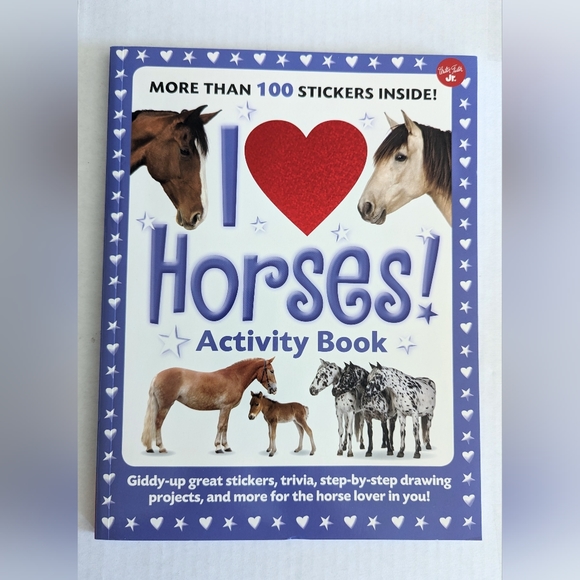 I Love Horses Activity Book Stickers Mazes Crafts New - Picture 1 of 15